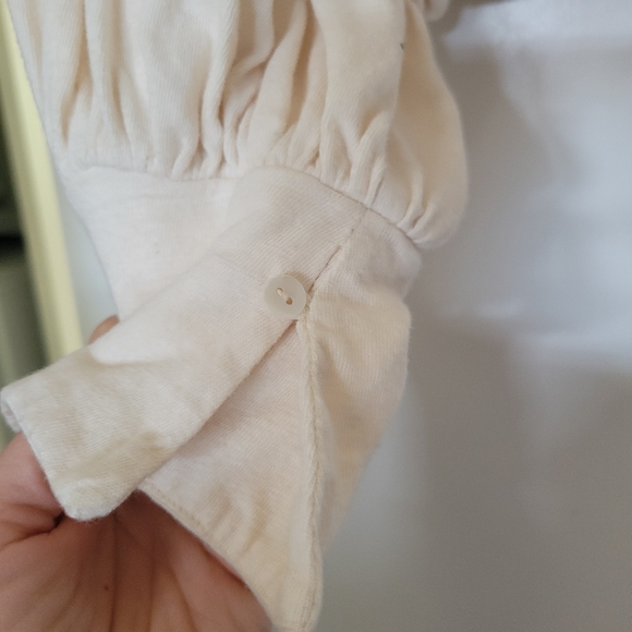 RARE Free People Lita Heavily Embroidered Cream Boxy Boho Festival Top Small - Picture 8 of 10